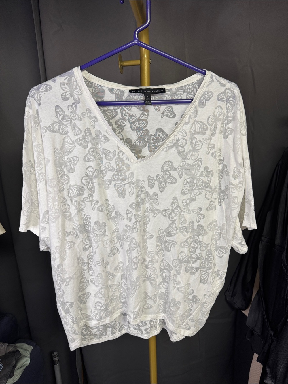 White House Black Market Butterfly Top